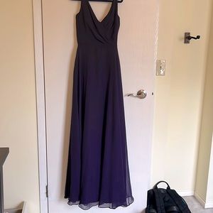 Alfred Angelo eggplant bridesmaid dress